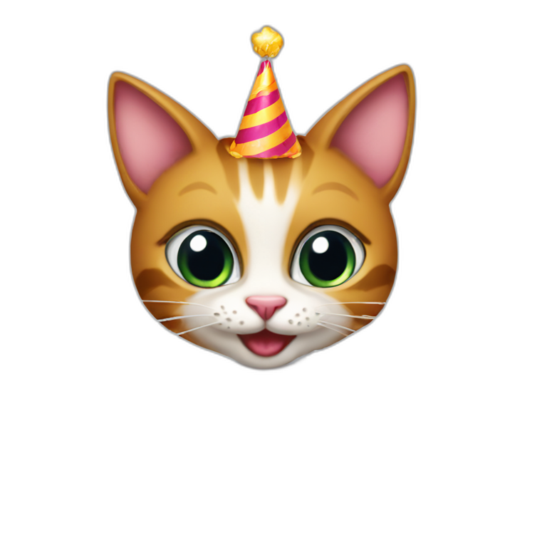 Weird cat holding up happy birthday sign “Priya” emoji