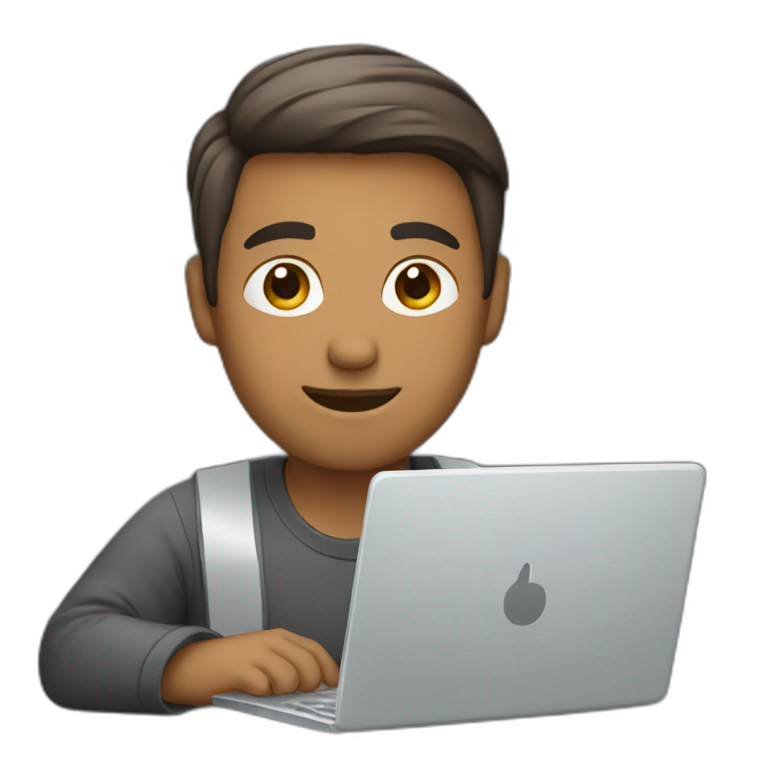 man working on laptop emoji