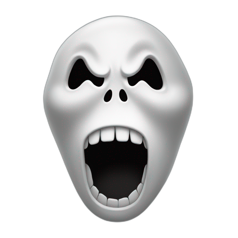 Scream ghost face emoji