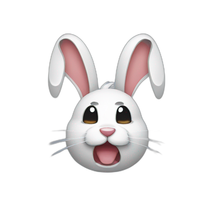 Pixel art rabbit crying emoji