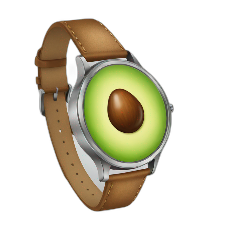 avocado-looks-wristwatch emoji