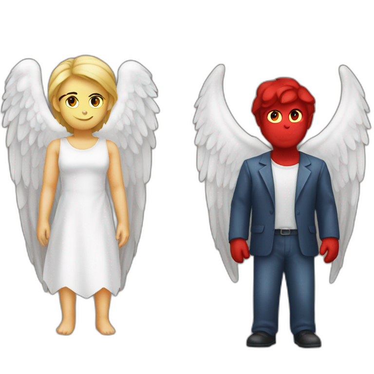 50% angel 50% devil emoji