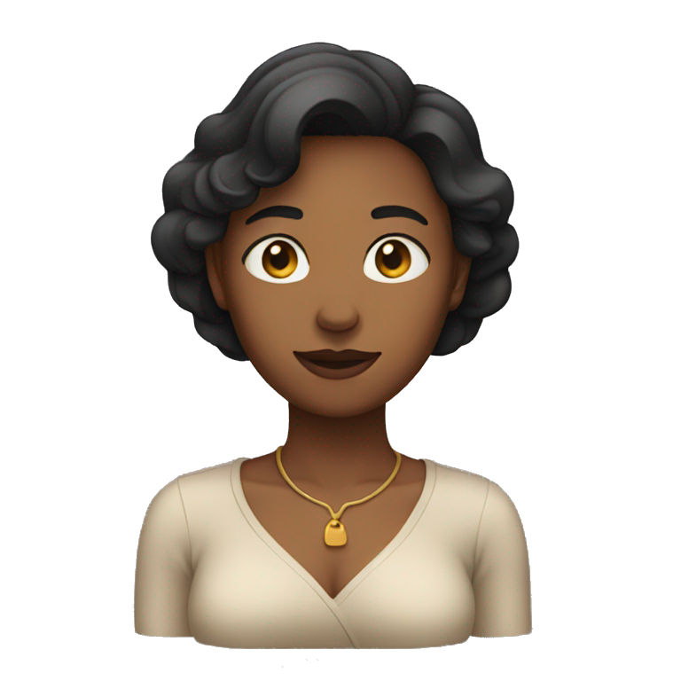 Woman with her hand over her chest emoji