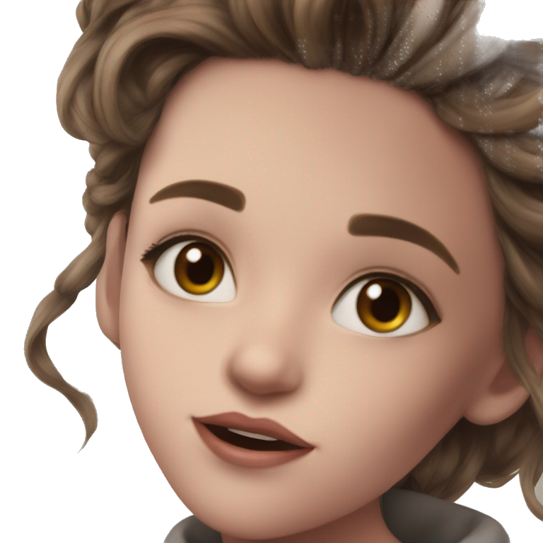 "girl with brown hair" emoji