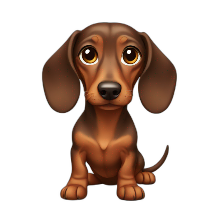 brown dachshund emoji