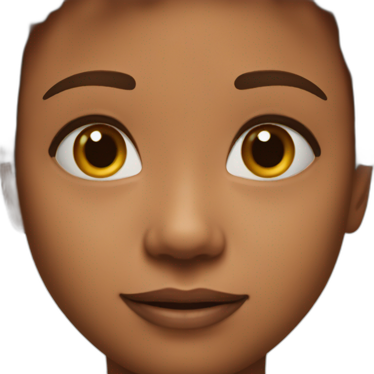 Ultra realistic 4k human emoji, brown real skin emoji