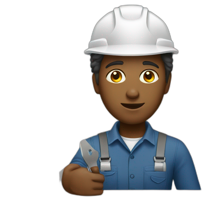 Work on table worker  emoji