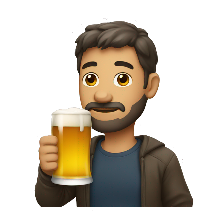Man drinking beer  emoji