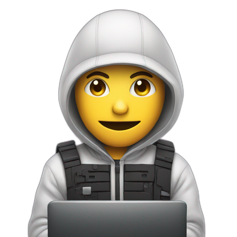 hacker on a keyboard emoji