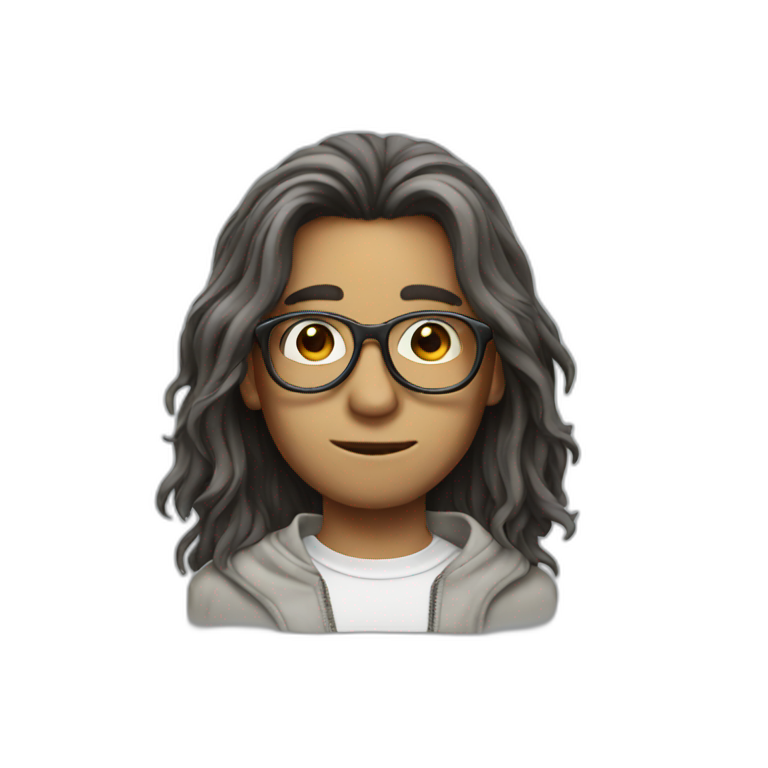 boy long hair smoke  glasses emoji