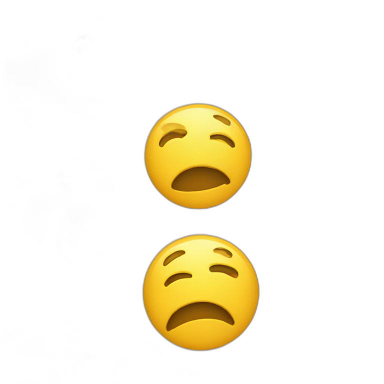 Classic yellow emoji sad and happy at the same time emoji