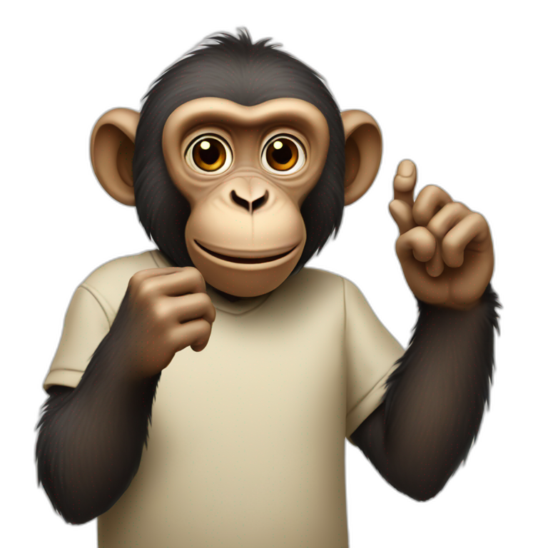 Monkey with a long finger emoji
