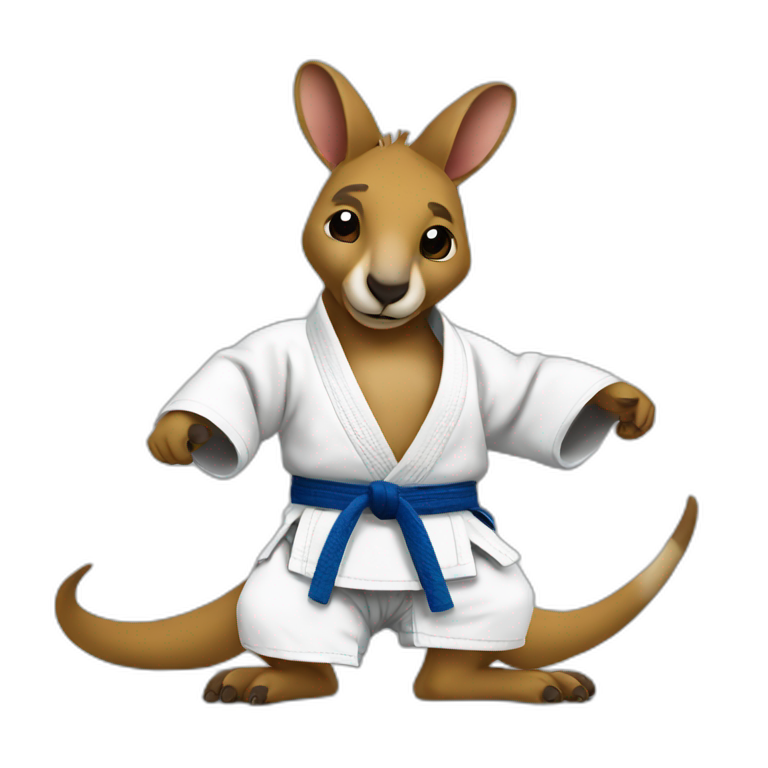 kangaroo doing Brazilian jiu-jitsu emoji