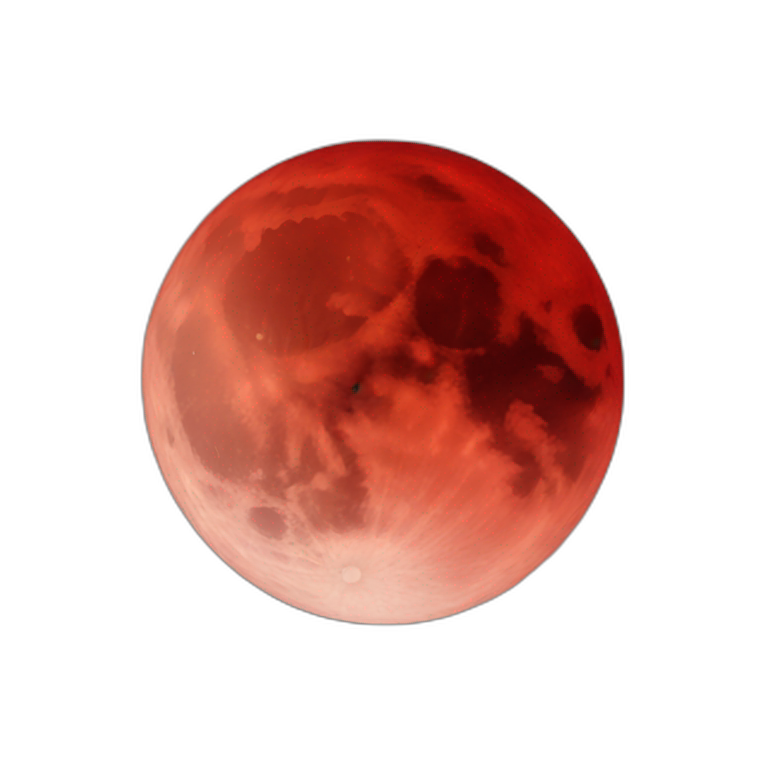 Red moon emoji