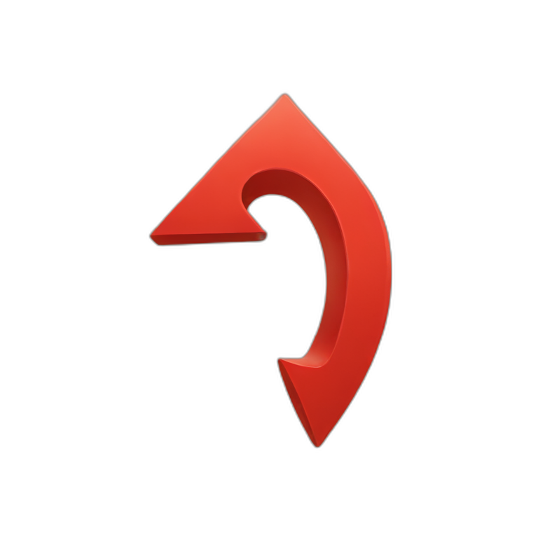 a red curve arrow emoji