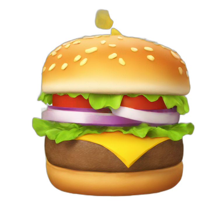 Hamburger with man face from roblox emoji