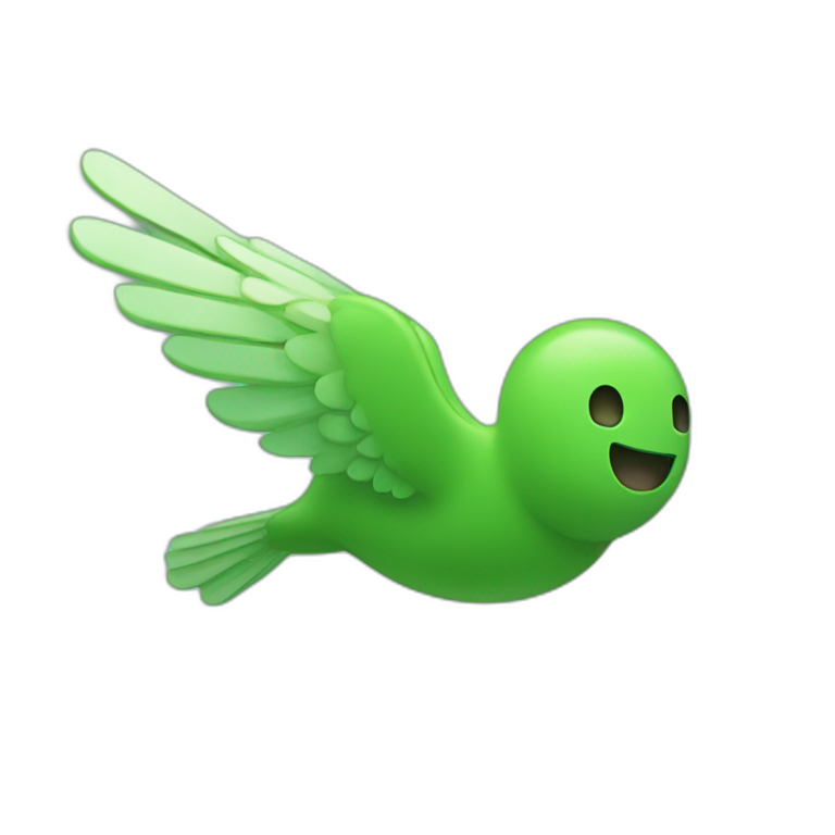 Flying WhatsApp logo emoji