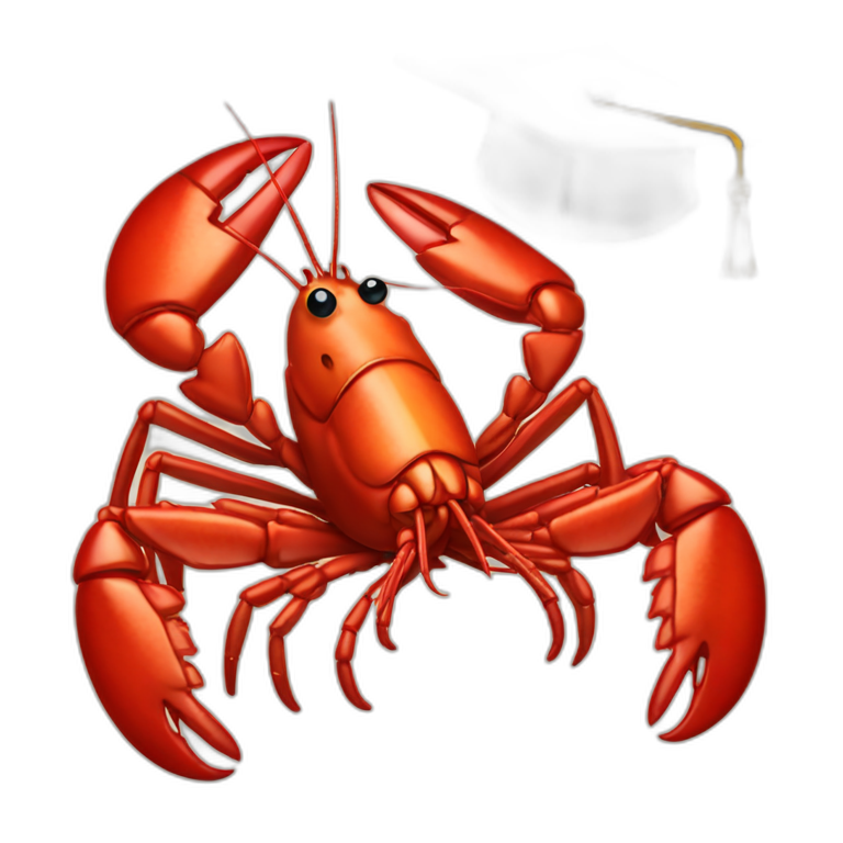 Lobster graduate emoji