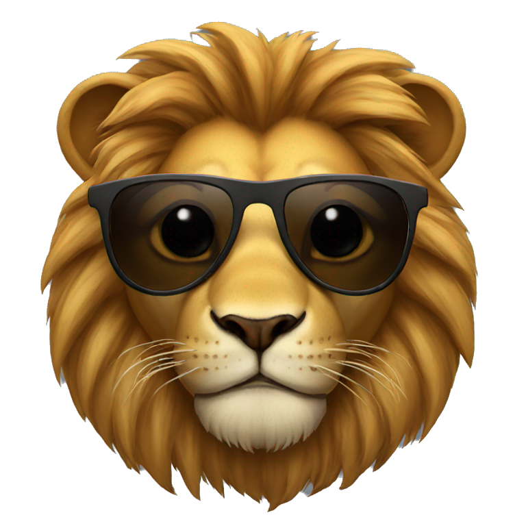 Lion with sunglasses emoji