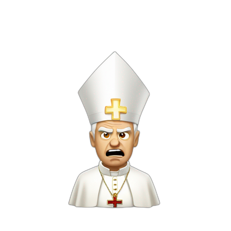 angry pope emoji