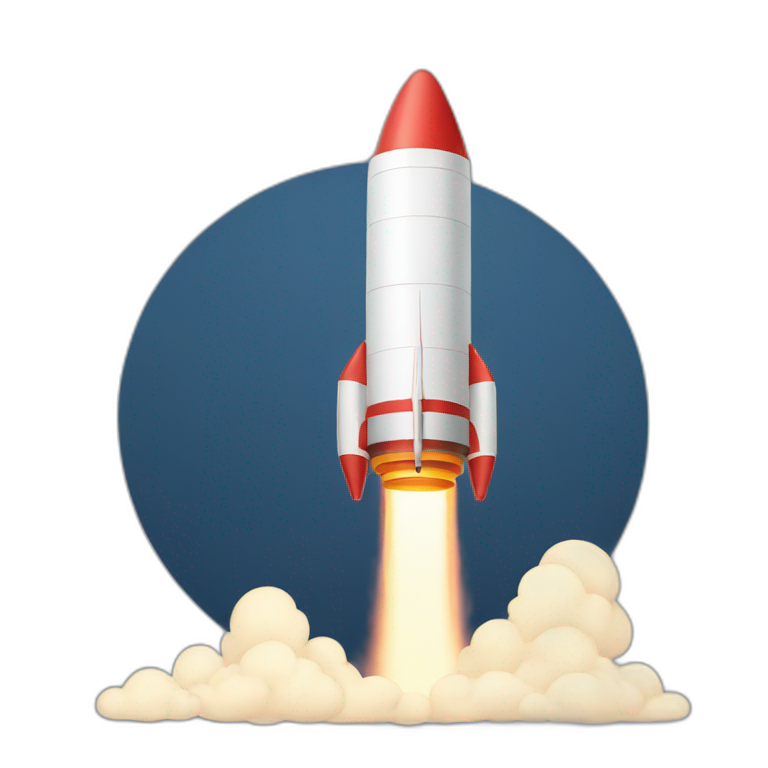 launching rocket emoji