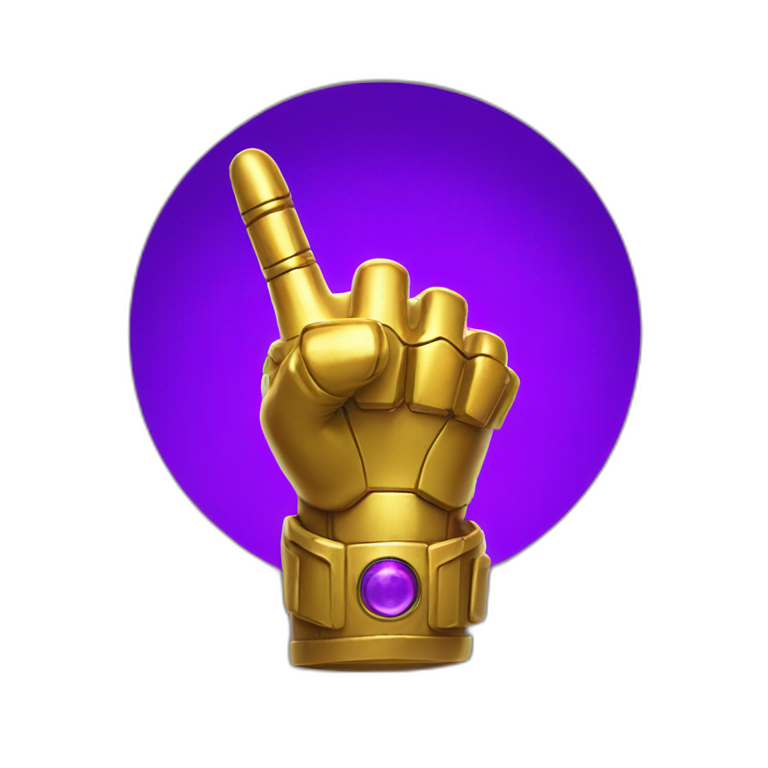 infinity gauntlet middle finger emoji