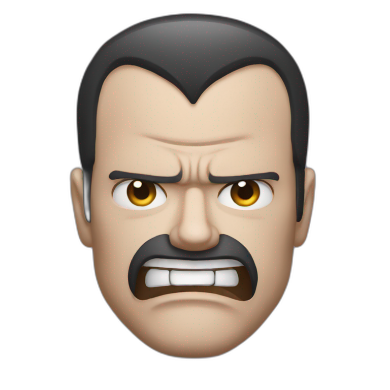 Undertaker face angry emoji emoji