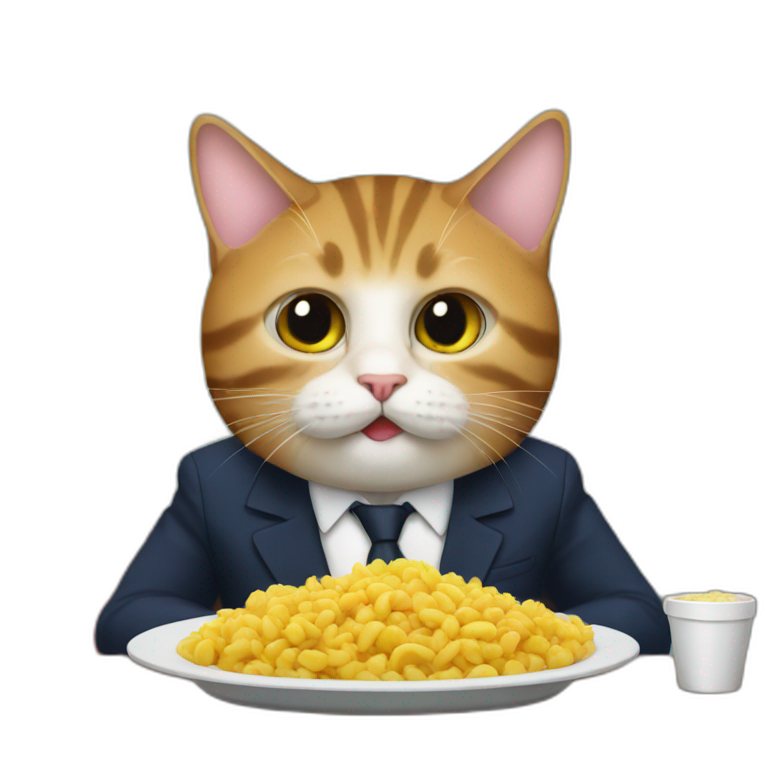 Macron eat cat emoji