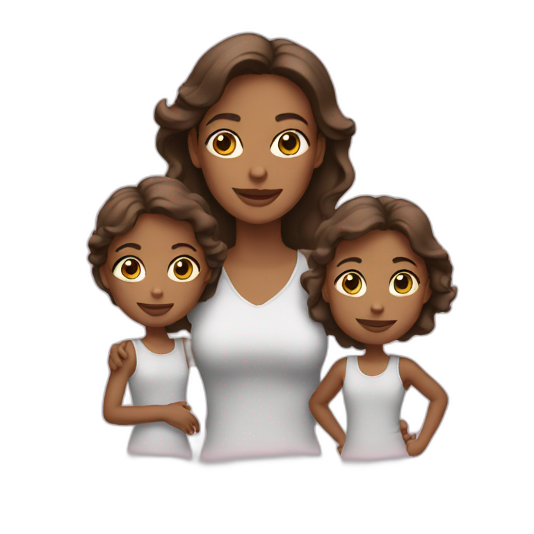 woman with two daughters emoji