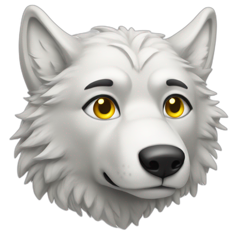 mysterious lone wolf emoji