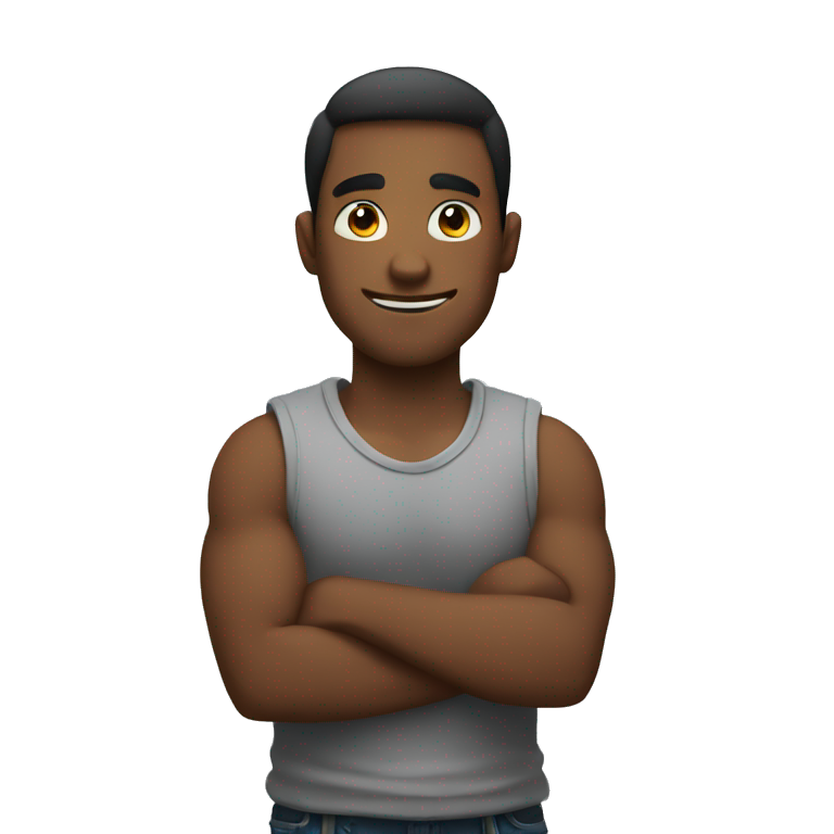 guy with arms crossed x emoji