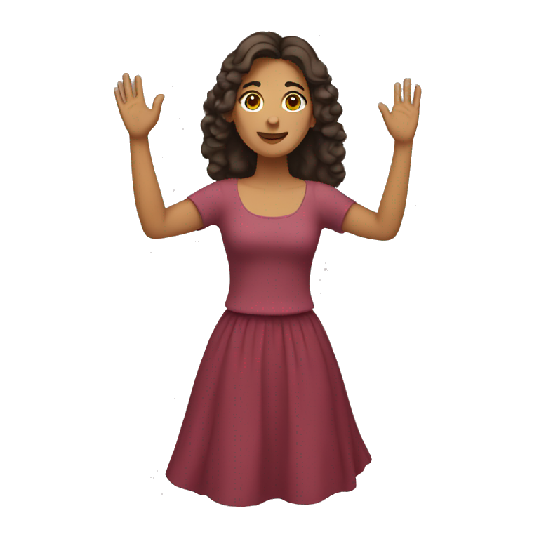 Spanish Woman (full-body) (hands raised) (arms hair) emoji