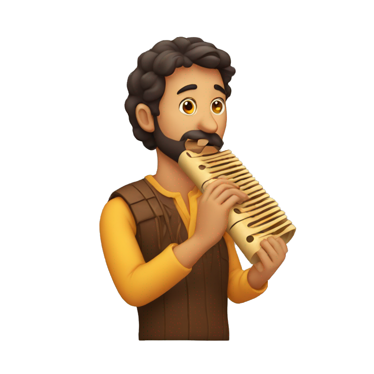 spanish man playing pan flute emoji