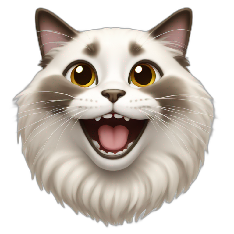 ragdoll cat laughing emoji