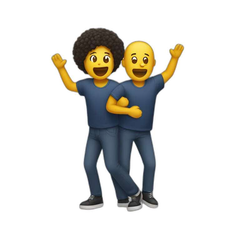two-people-with-three-legs-singing emoji