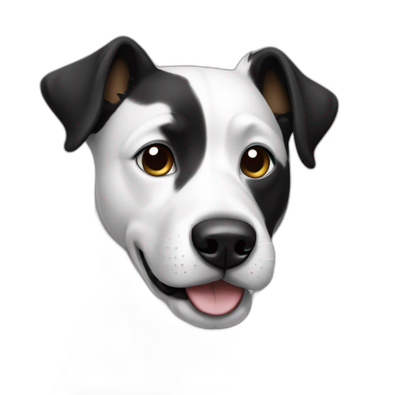 Dog black and white emoji