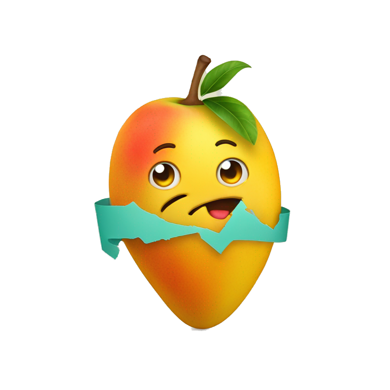 mango in the shape of a broken heart emoji