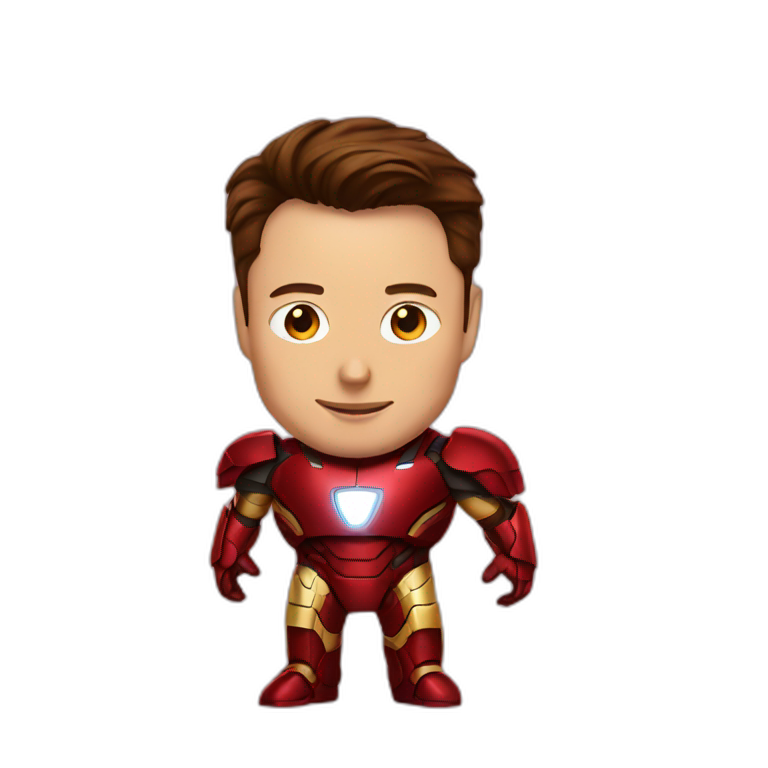 Elon musk in ironman costume emoji