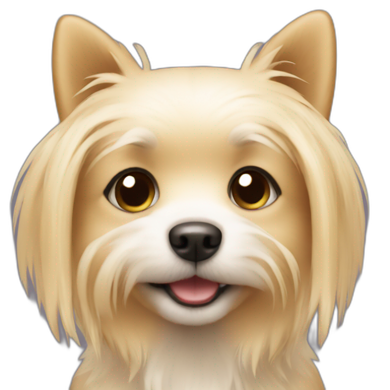 blond small dog emoji
