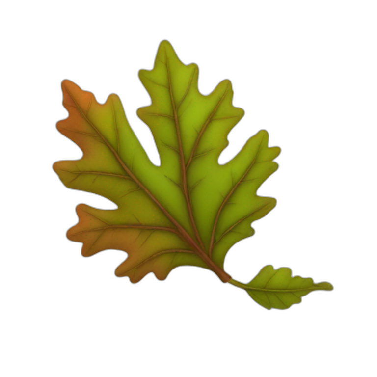 red oak leaf emoji