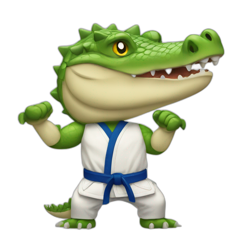 crocodile with muscle jiu jitsu emoji