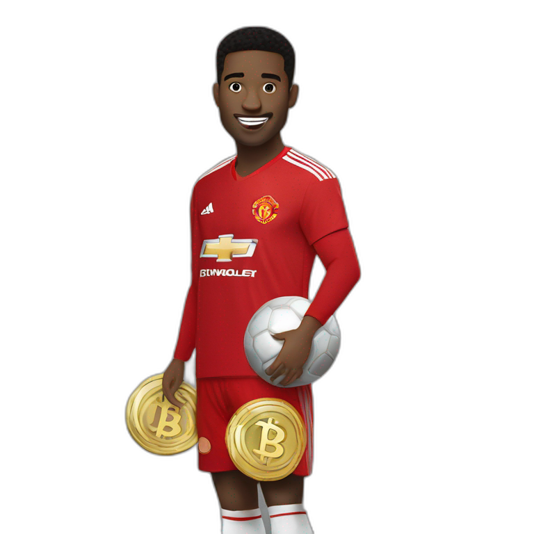 Manchester United bitcoin to the moon emoji