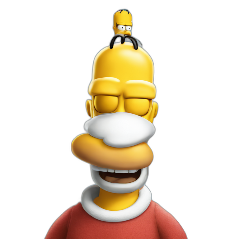 Homer Simpson in à Santa Klaus costume emoji