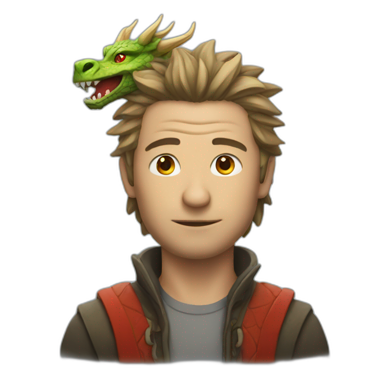 man with dragon head emoji