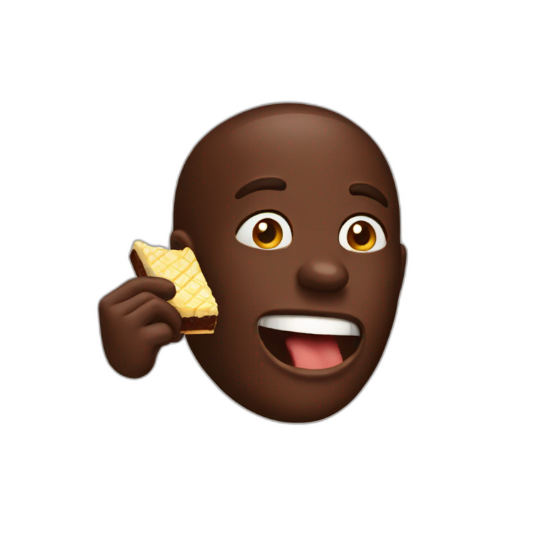 Eating chocolate  emoji