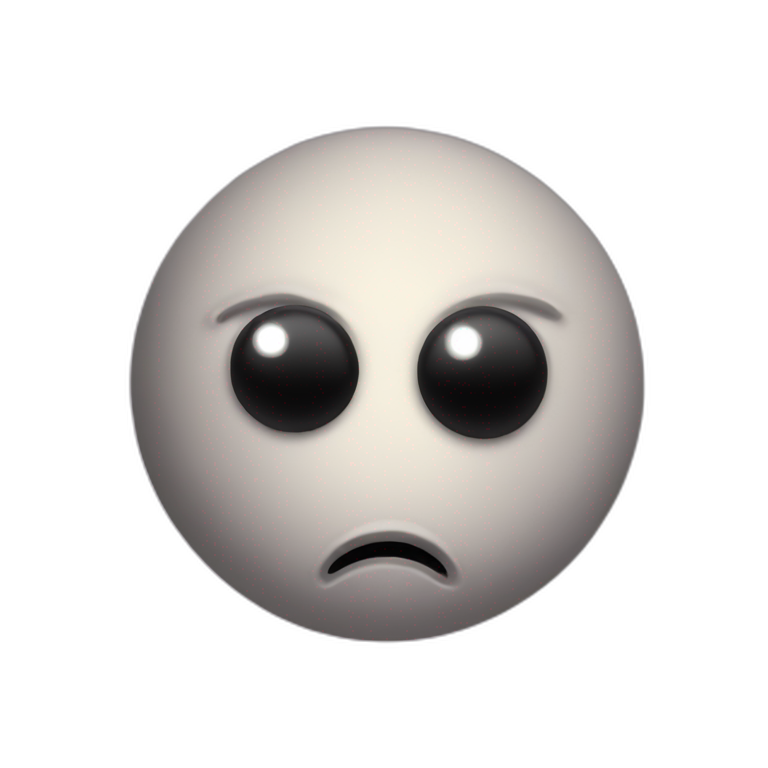 planet Saturn with a cartoon rebel face with big calm eyes emoji
