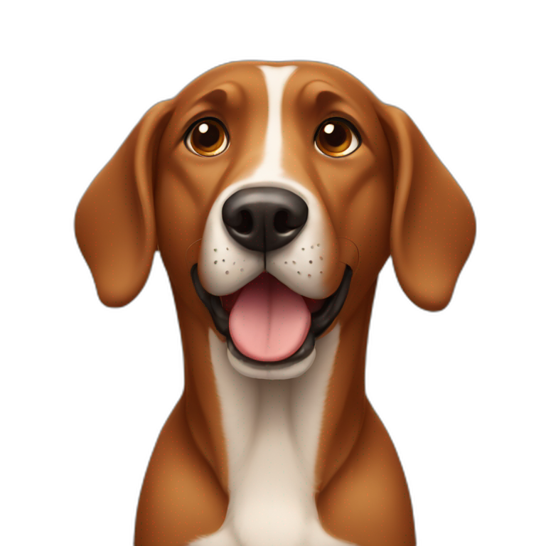 Brown dog rolling eyes emoji