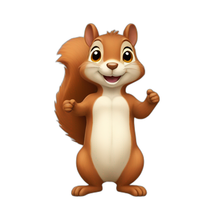 happy squirrel saying thank you emoji