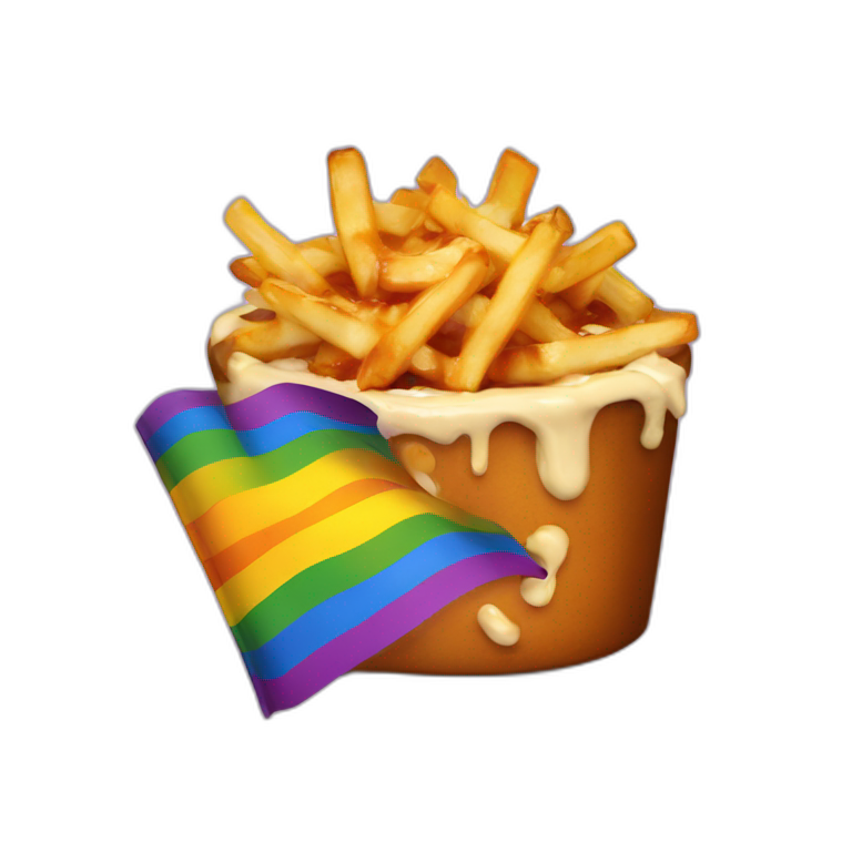 poutine+flag LGBT emoji