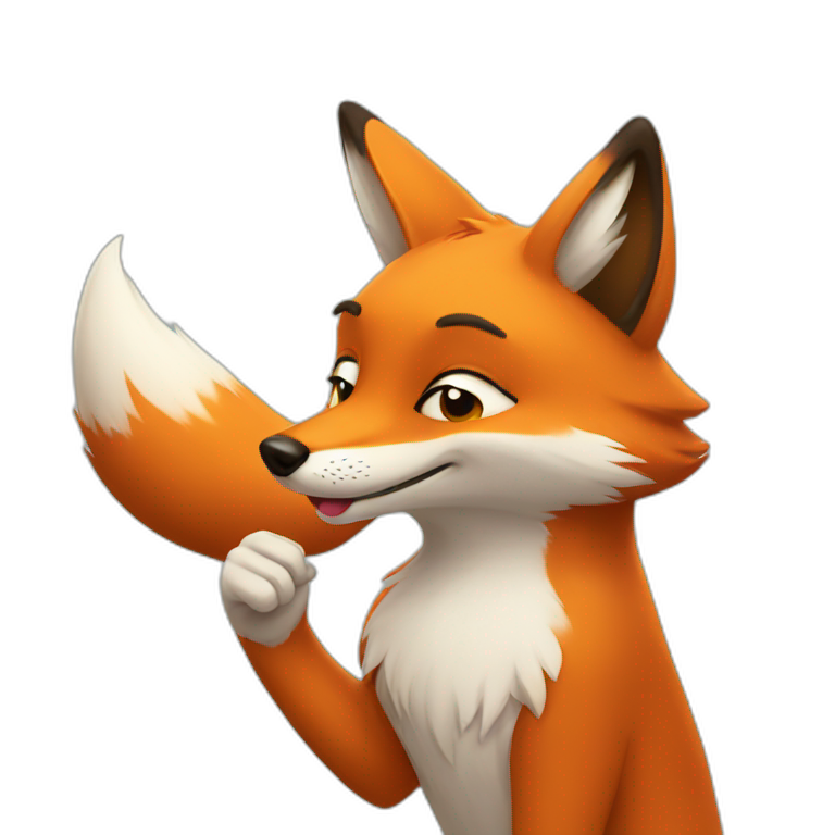 Fox blowing a kiss emoji